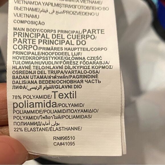 Under Armour Blue/Black Crop Compression Legging Tights Size Large - Picture 5 of 6